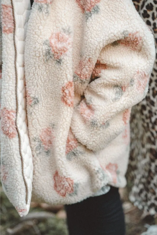 Teddyjacke / Wendejacke Kinder Rose