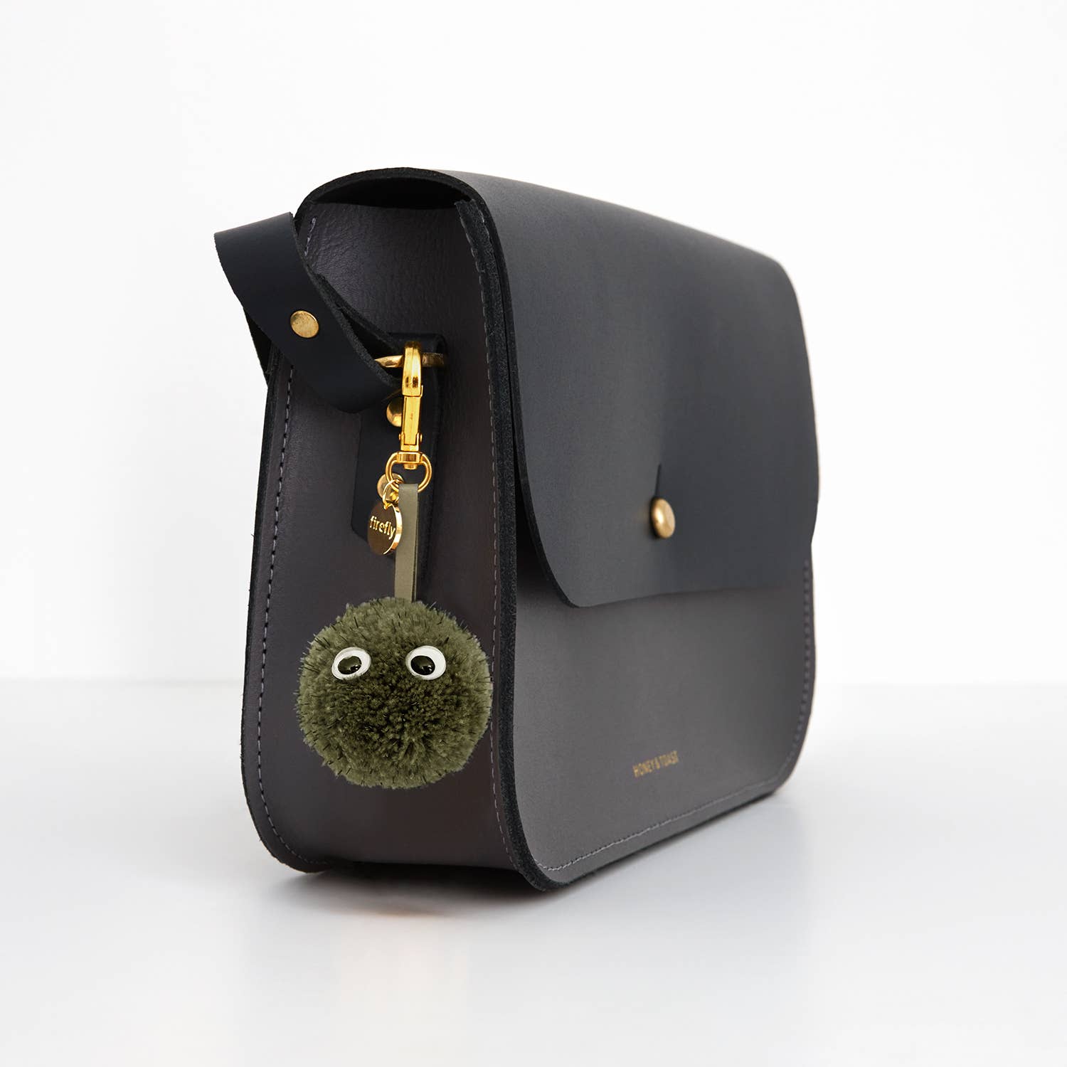 Reflektierender Pom-Pom-Ball, Olivgrün mit Augen - Räuberkinder 2