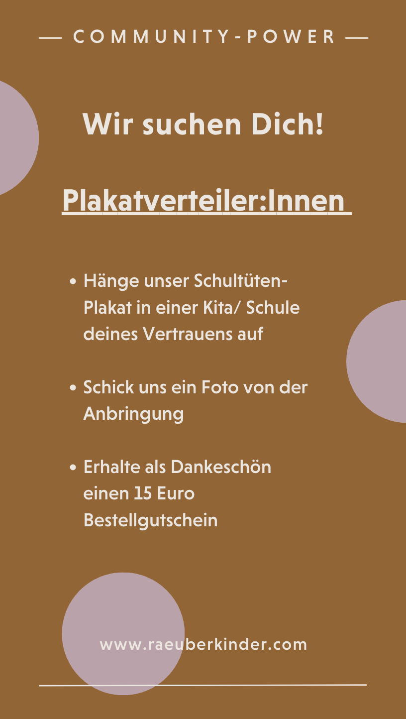 Schulkind Plakat & Flyer für Kitas und Praxen - Räuberkinder