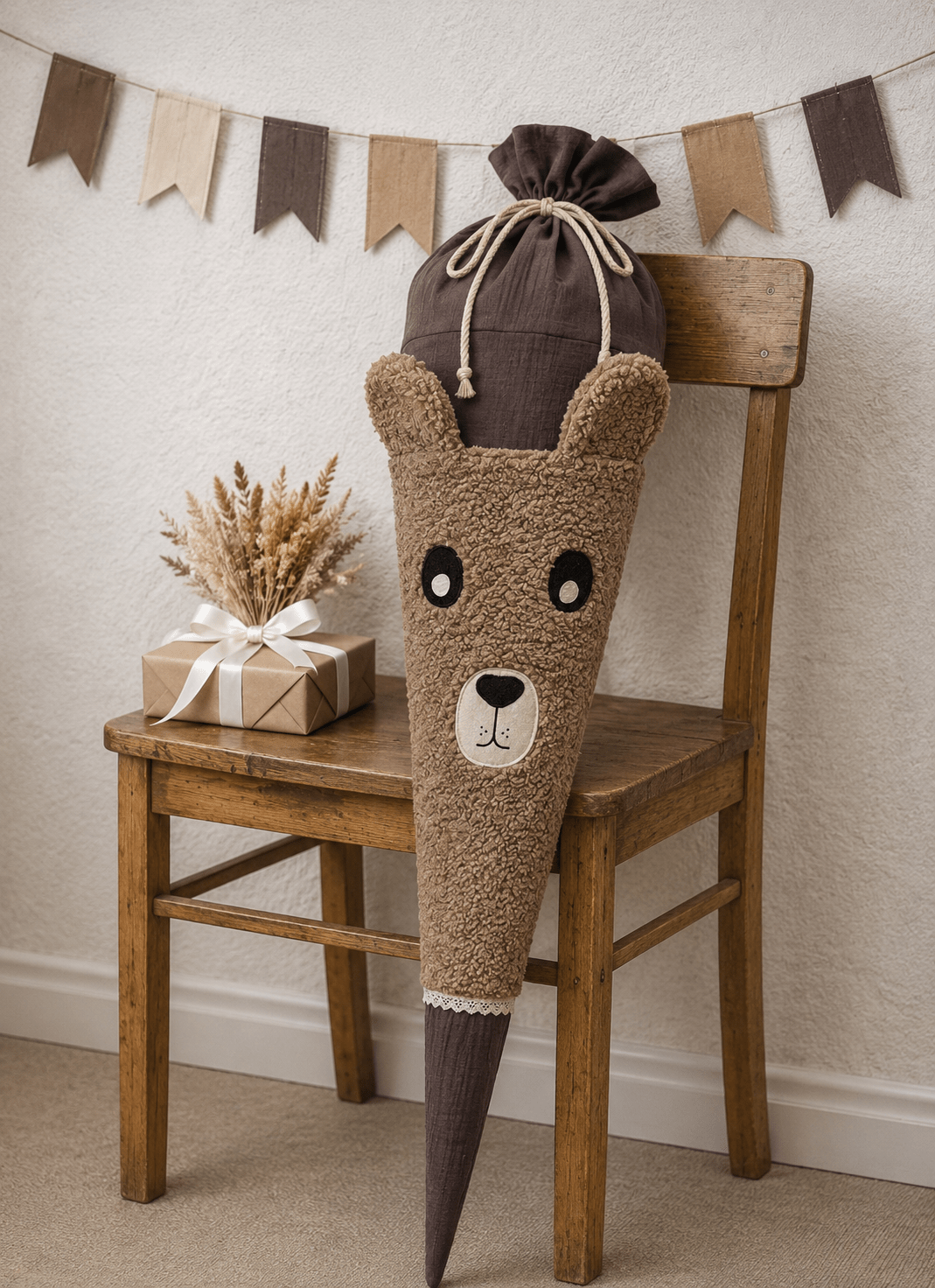 Schultüte Bär aus Teddyfell mit Kissenfunktion - Schultüte - Räuberkinder 2