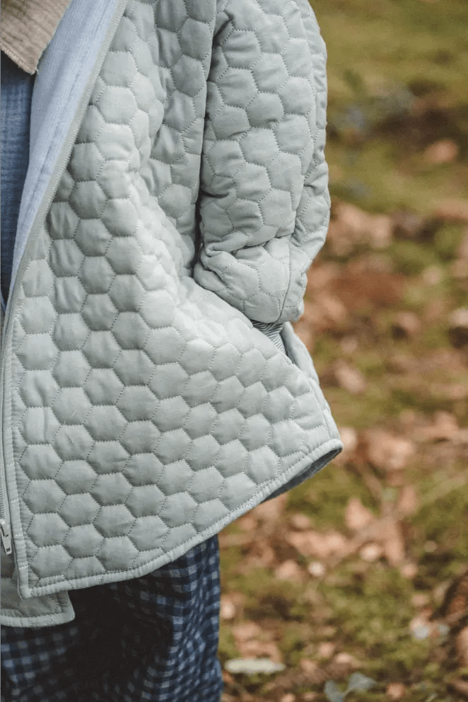 Steppjacke Kinder aus Baumwolle in Mint mit Blau - Jacke - Räuberkinder 6