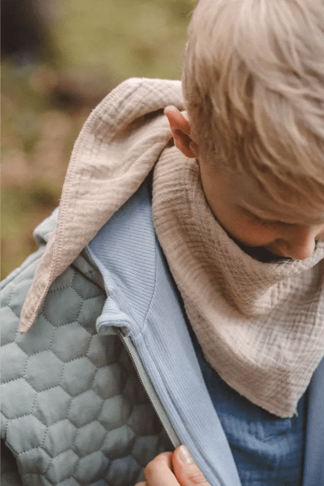 Steppjacke Kinder aus Baumwolle in Mint mit Blau - Jacke - Räuberkinder 3