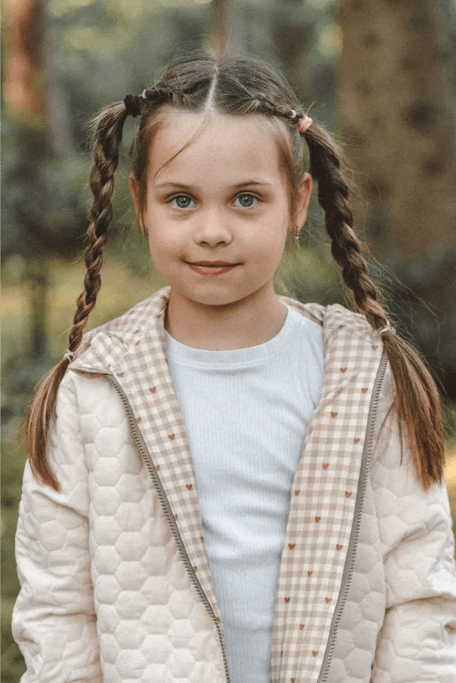 Steppjacke Kinder aus Baumwolle in Sand / Herzen Karo - Jacke - Räuberkinder 3