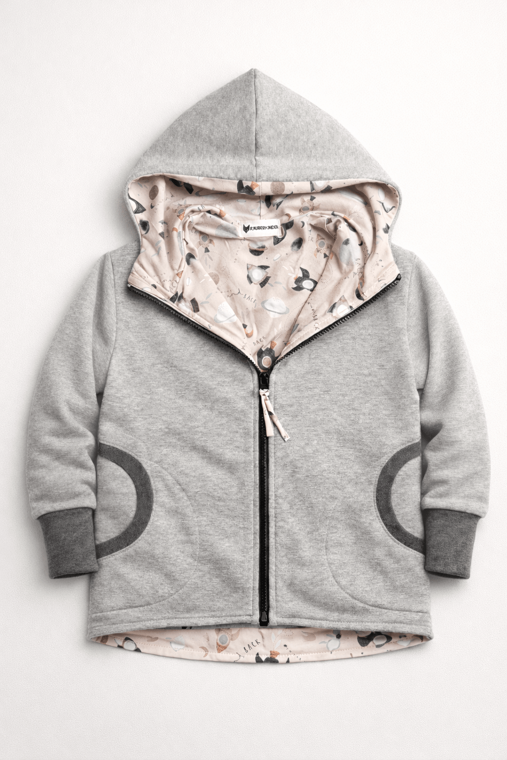 Sweatjacke Kletterkind Grau / Rakete - Räuberkinder