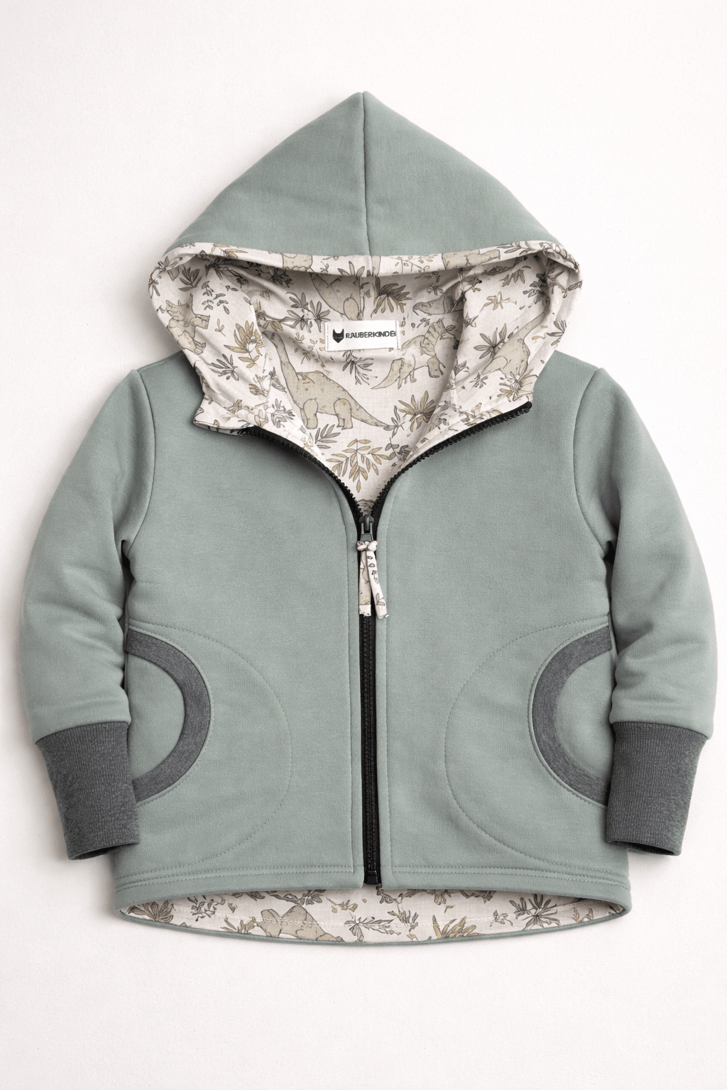 Sweatjacke Klettermax Mint / Dinoparty - Räuberkinder