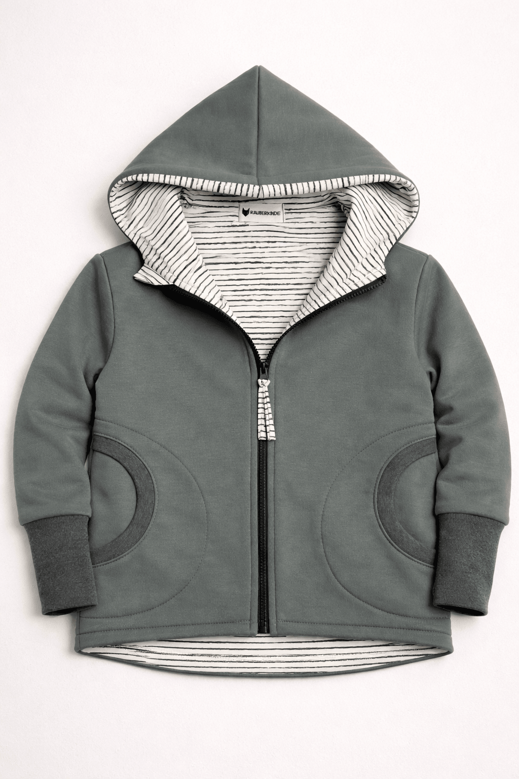 Sweatjacke Klettermax Olive / Streifenhörnchen - Räuberkinder