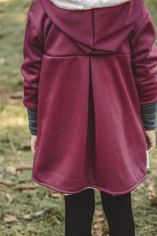 Sweatmantel Kinder Bordeaux mit Einhorn - Mantel - Räuberkinder 3