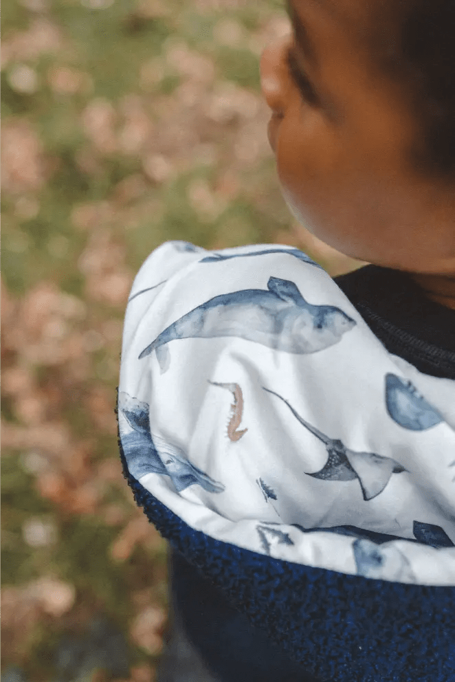 Teddyweste Kinder Dunkelblau mit Meerestiere - Weste - Räuberkinder 3