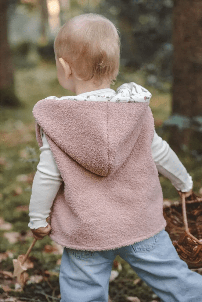 Teddyweste Kinder Rosa mit Feldblumen - Weste - Räuberkinder 2