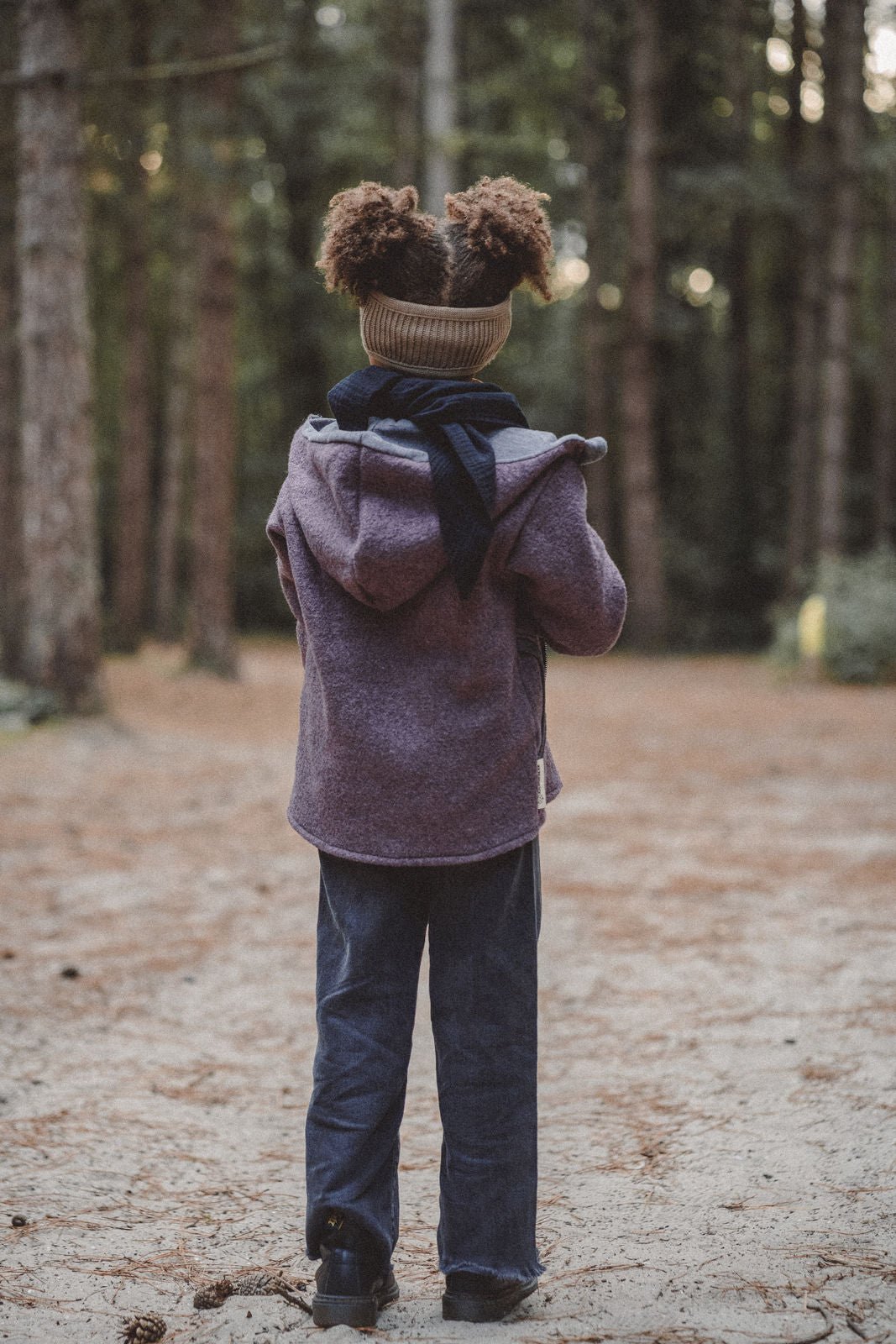 Wollwalk Jacke Kinder Kletterkind mit Merino Jersey in Mauve - Jacke - Räuberkinder 4
