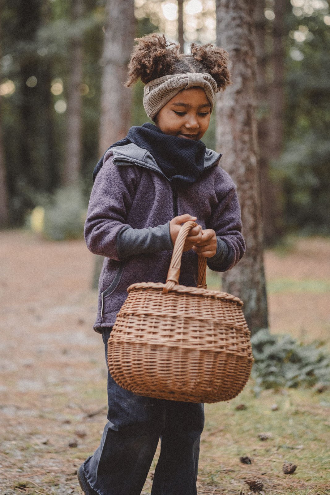 Wollwalk Jacke Kinder Kletterkind mit Merino Jersey in Mauve - Jacke - Räuberkinder 1