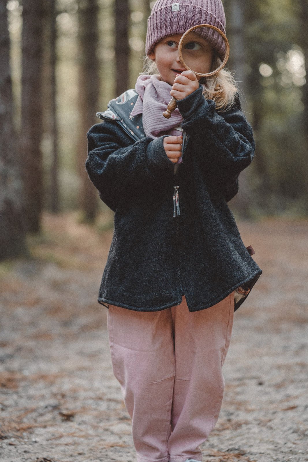 Wollwalkjacke Anthrazit / Einhorn "Nerd Horn." - Räuberkinder