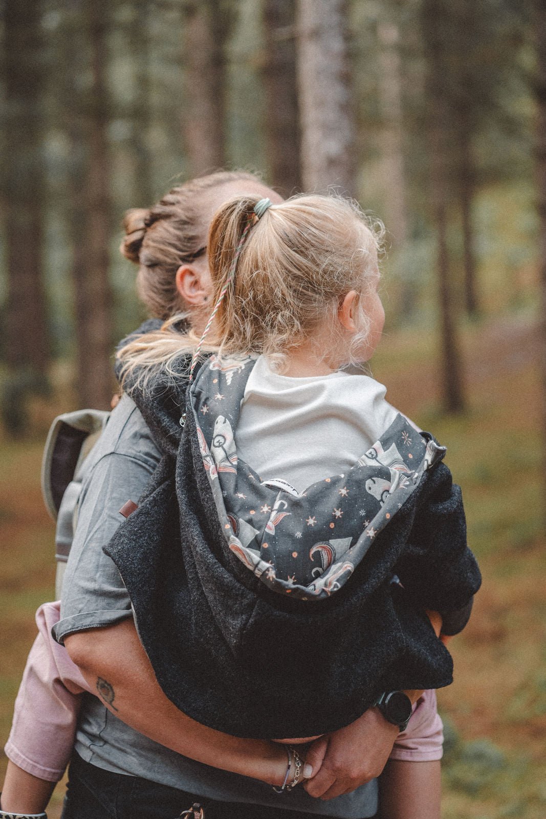 Wollwalkjacke Anthrazit / Einhorn "Nerd Horn." - Räuberkinder