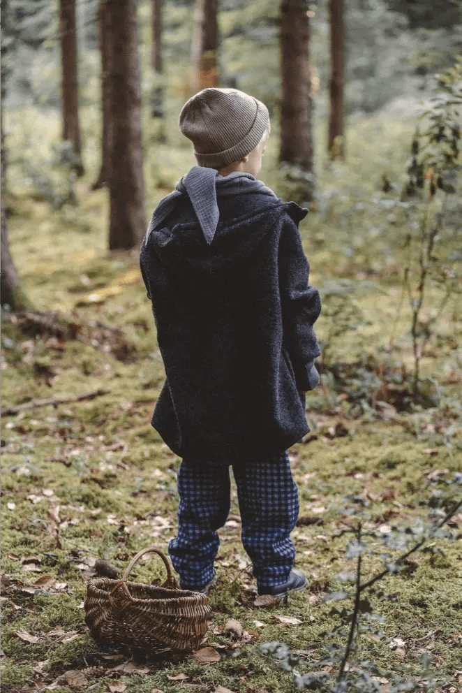 Wollwalkjacke Anthrazit / Musselin Schwarz - Jacke - Räuberkinder 10