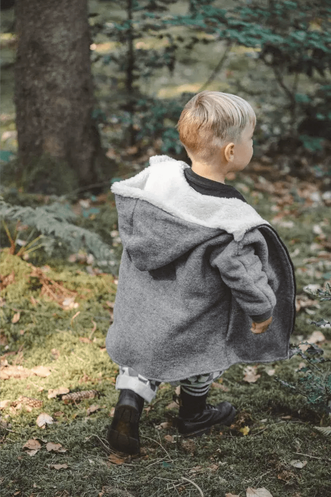Wollwalkjacke Grau / Teddyfell - Jacke - Räuberkinder 2