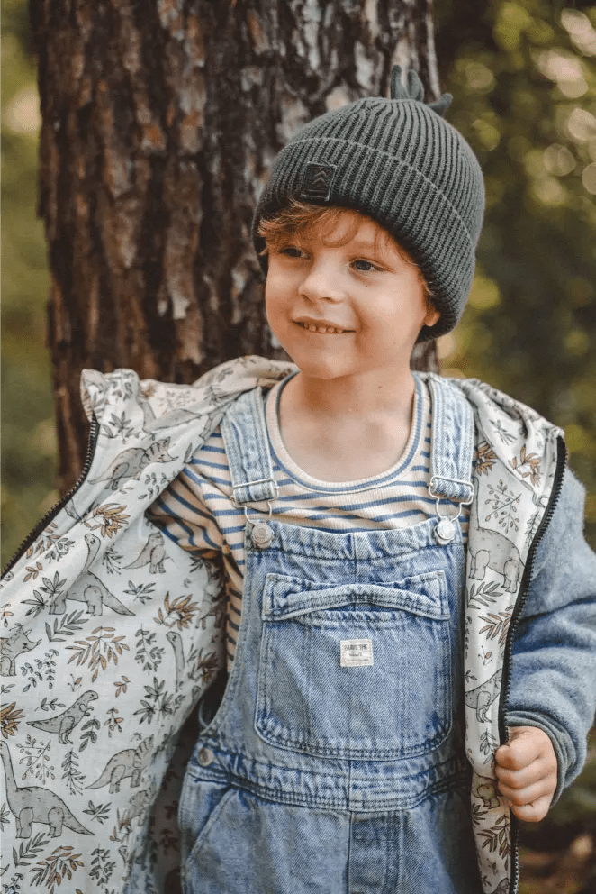 Wollwalkjacke Klettermax Mint / Dino Party - Räuberkinder 4