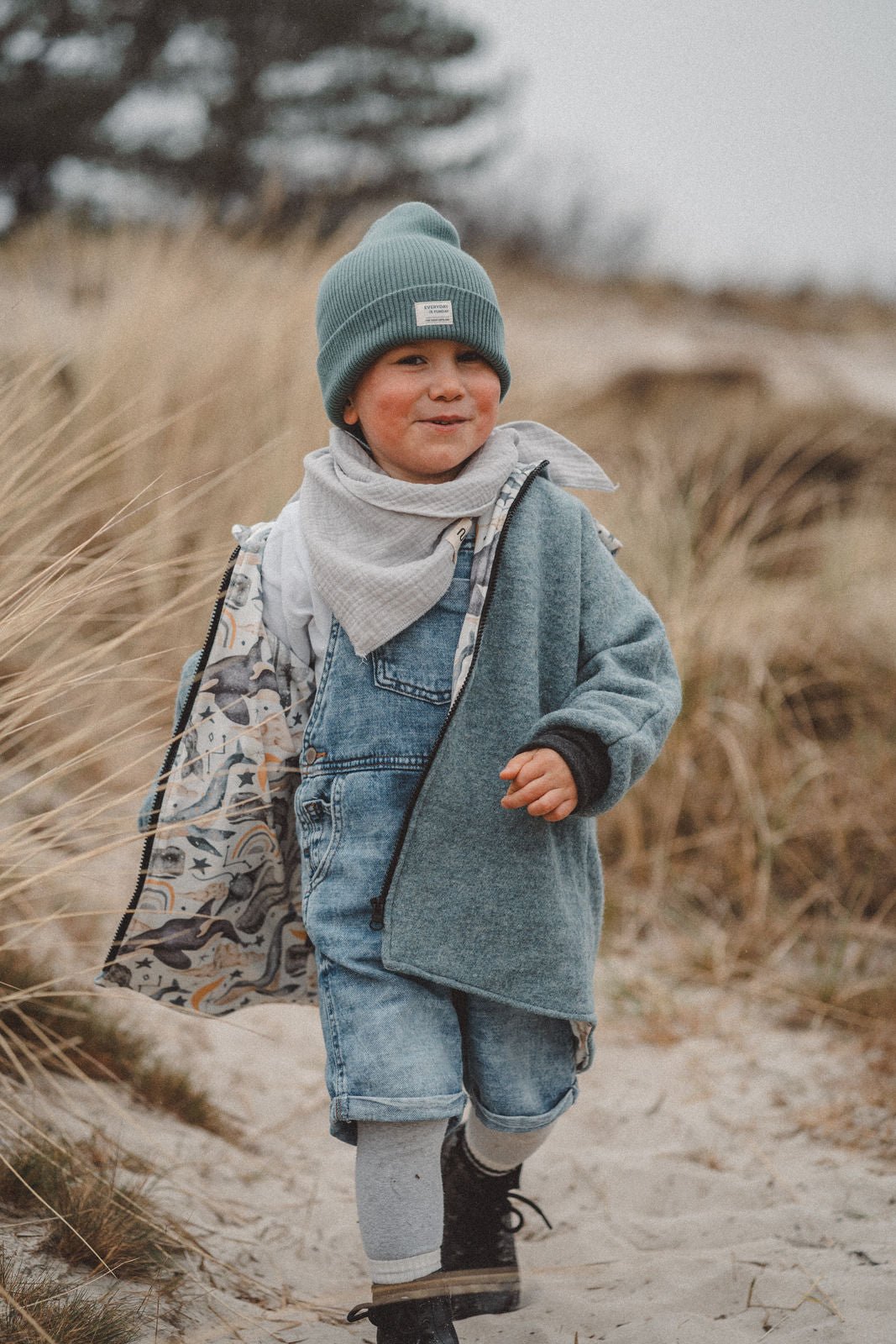 Wollwalkjacke Mint / Ozeanzauber - Räuberkinder