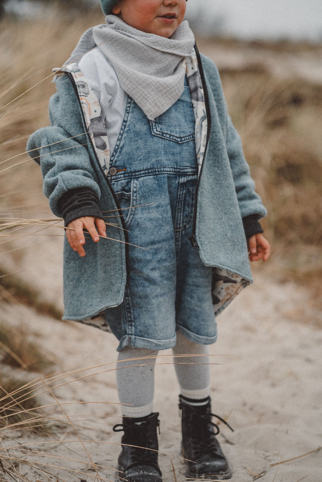 Wollwalkjacke Mint / Ozeanzauber - Räuberkinder