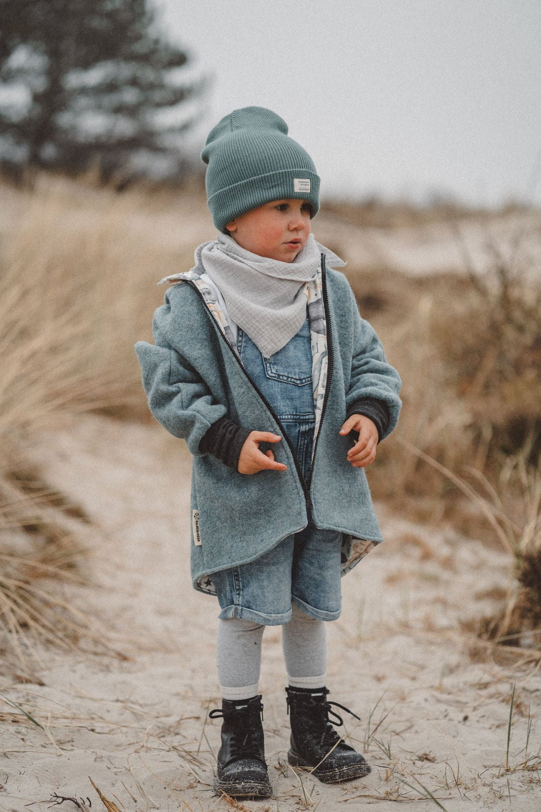 Wollwalkjacke Mint / Ozeanzauber - Räuberkinder