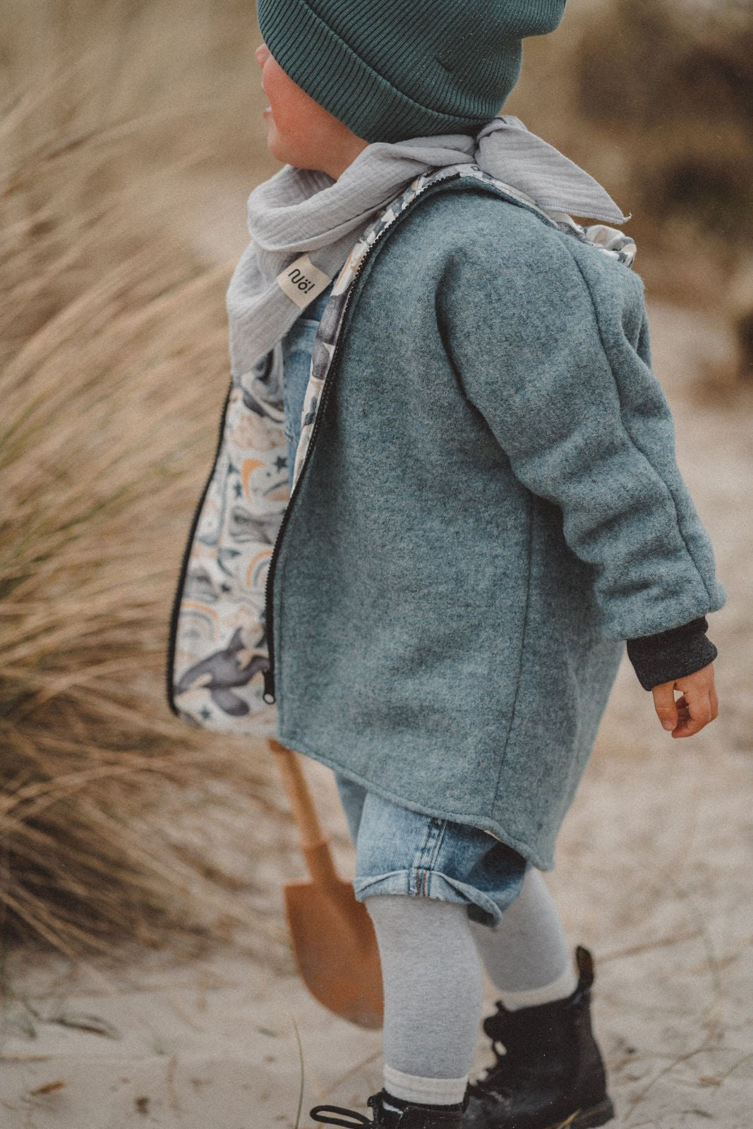 Wollwalkjacke Mint / Ozeanzauber - Räuberkinder