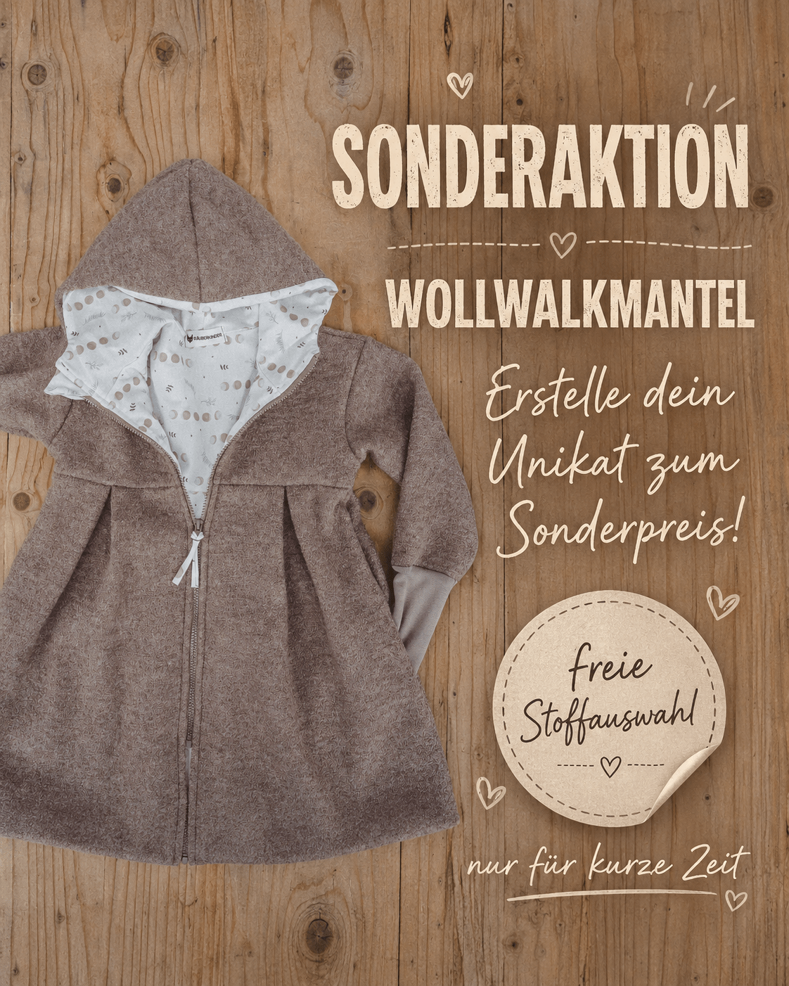 Wollwalkmantel nach Wahl – Sonderaktion - Räuberkinder 1